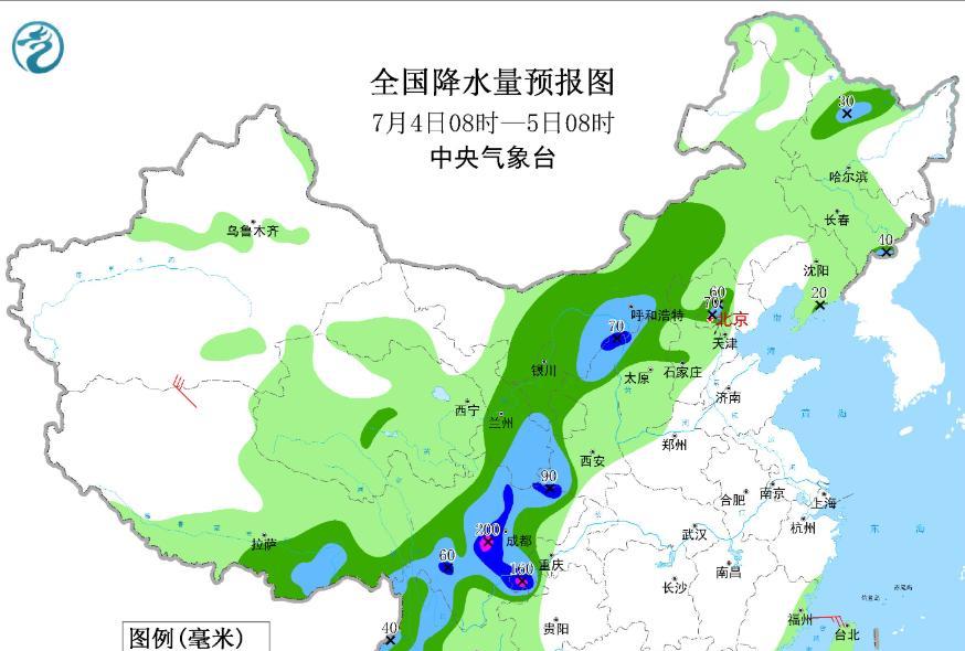本轮降雨确定完成，高温天气全面到来，今天夜间~7月6日天气预报  第4张