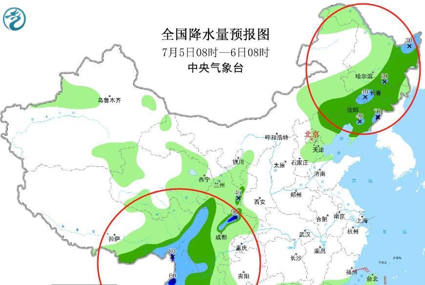本轮降雨确定完成，高温天气全面到来，今天夜间~7月6日天气预报  第5张