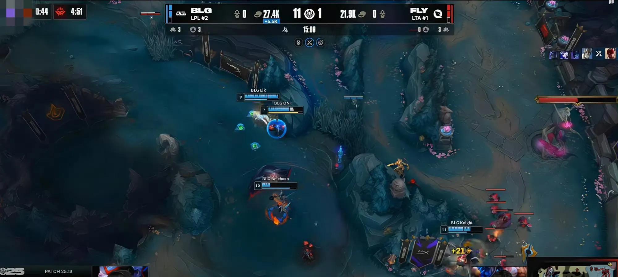 惊险！BLG 3-2 FLY，Knight拯救了BLG！LPL获得S15世界赛第四个名额  第9张