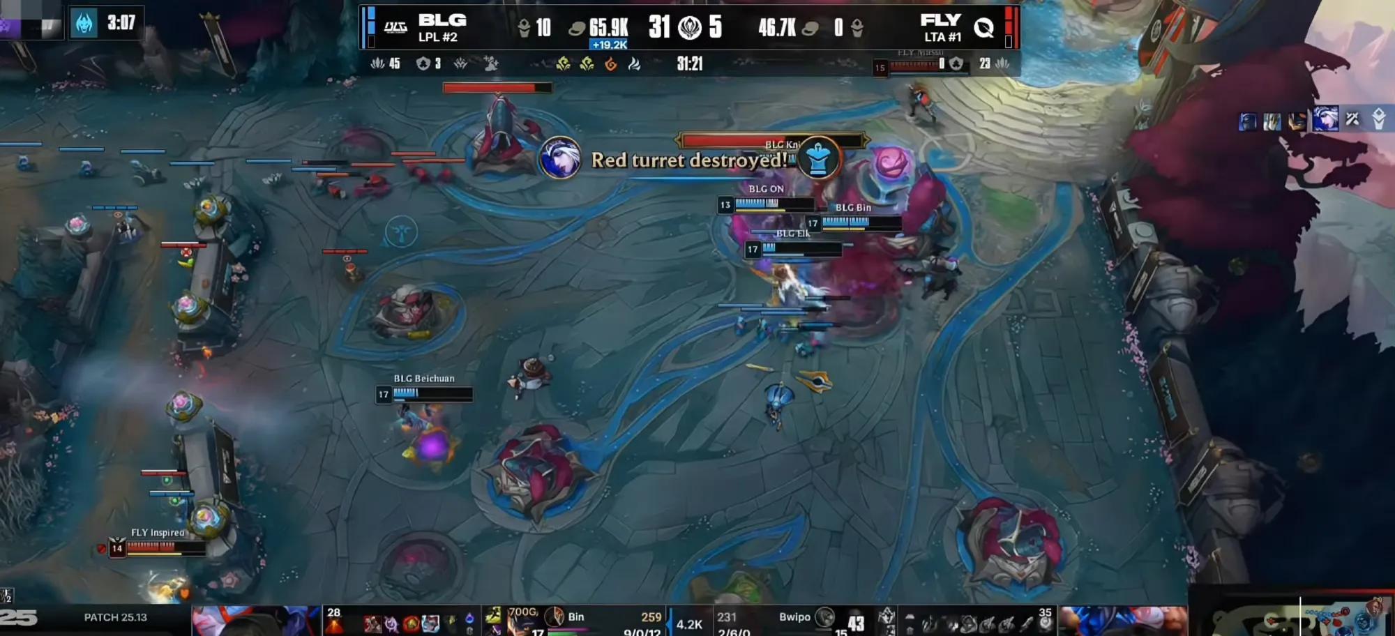 惊险！BLG 3-2 FLY，Knight拯救了BLG！LPL获得S15世界赛第四个名额  第10张