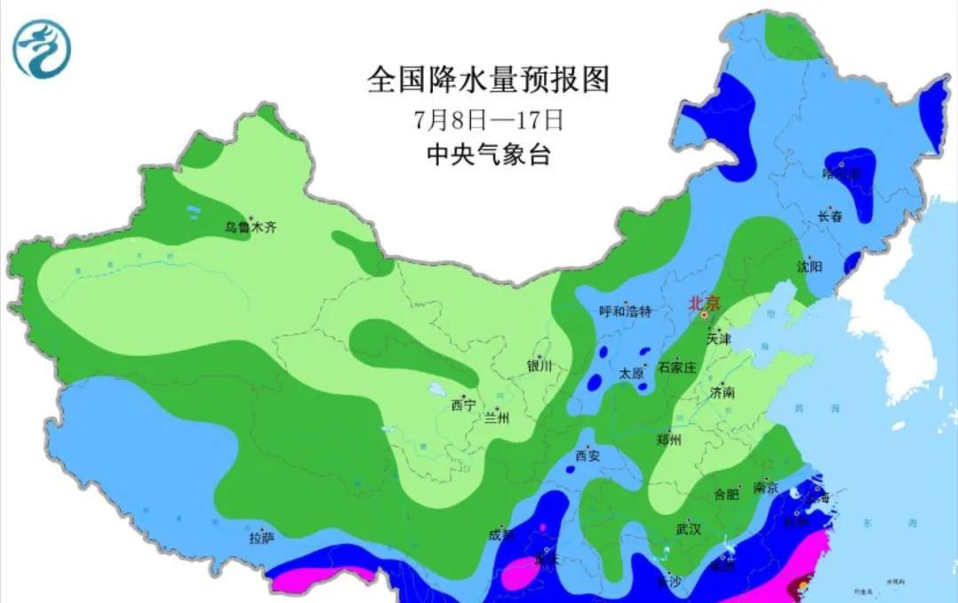 台风丹娜丝将南下福建广东等,上海BW将下雨北方高温加强  第7张