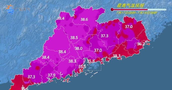 广东：全新降雨形势已定，7月17号～19号天气预报，主要分布如下  第2张