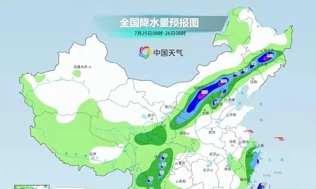 本轮降雨形势已转变，高温和降雨同步发展，具体分布如下地区  第4张