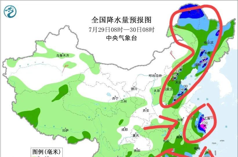 新一轮台风雨范围已定！今天夜间至7月30日天气，暴雨分布如下  第8张