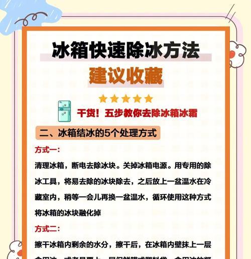 冰箱中有冰怎么办（便捷有效的冰箱清理和维护技巧）  第1张