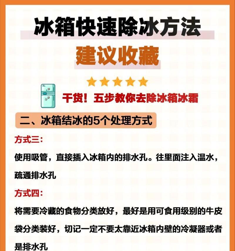 冰箱中有冰怎么办（便捷有效的冰箱清理和维护技巧）  第3张