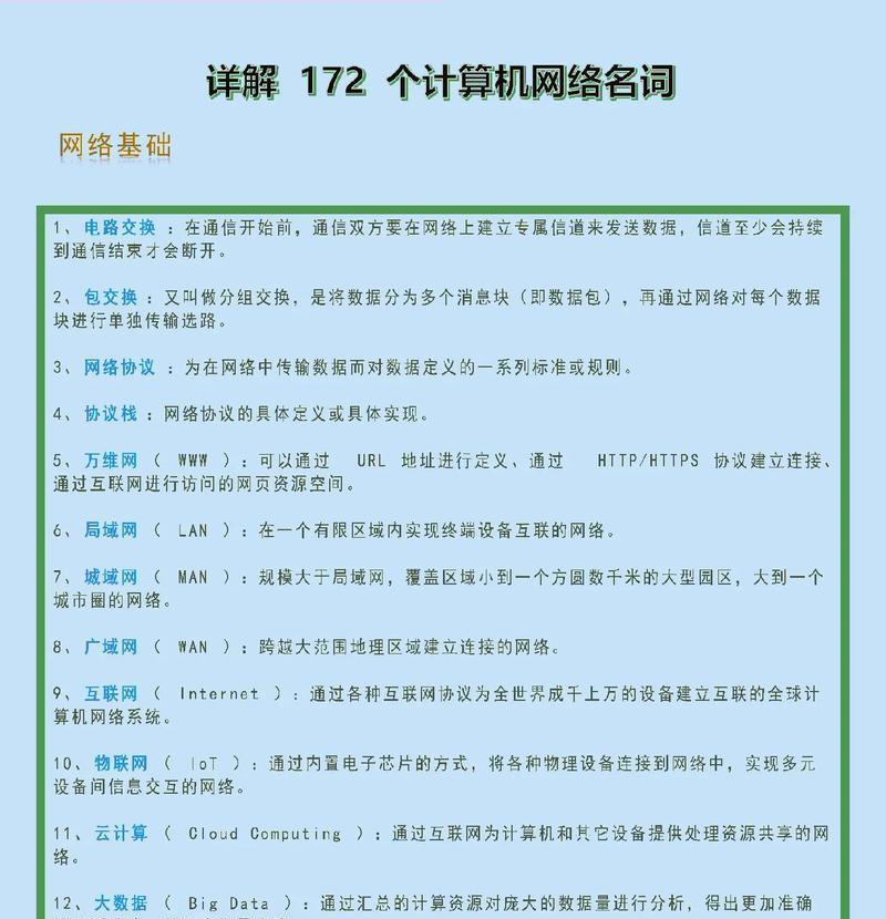 计算机术语大全(了解计算机技术必备词汇) 第3张 计算机术语大全(了解计算机技术必备词汇) 第3张
