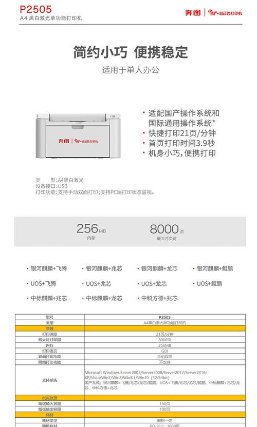 奔图打印机使用教程（教你如何操作奔图打印机）  第3张